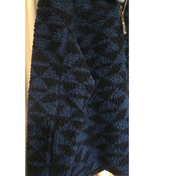 Grizzly Sherpa XXL Two Tone Blue 1/4 Zip Long Sleeve Pullover Sweater Jacket - Picture 4 of 9